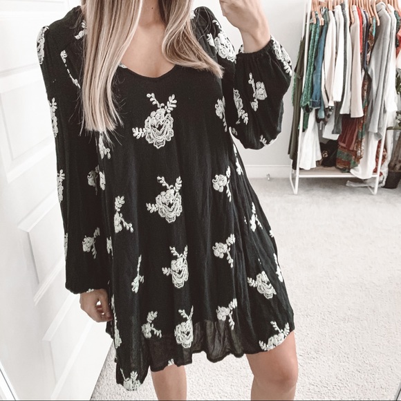 Free People Dresses & Skirts - Free People Emma Dress Black Combo